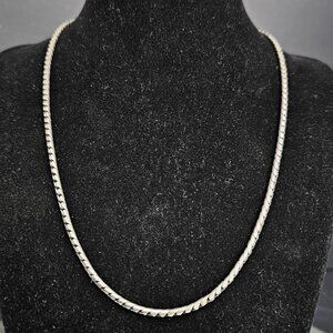 925 Silver Y2K ERA Snakechain Style Necklace 18 Inches Heavy Quality Unisex